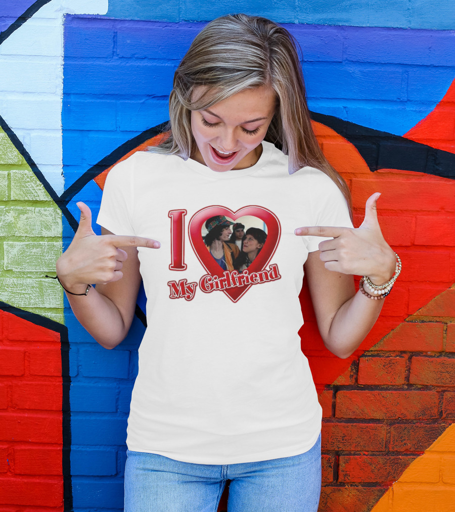 Mike Wheeler I Love My Girlfriend Heart Image T-Shirt