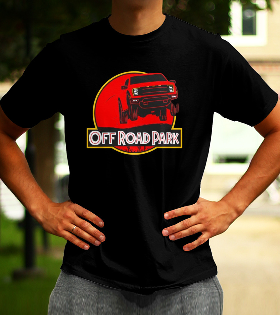 Off Road Park Off-Roading Adventure Red Truck Circle T-Shirt