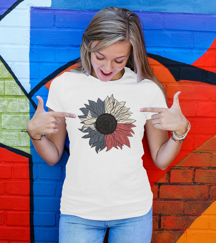 Texas Flag Sunflower Bloom T-Shirt