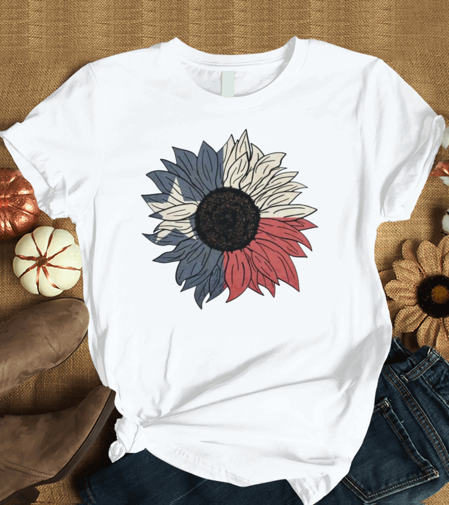 Texas Flag Sunflower Bloom T-Shirt