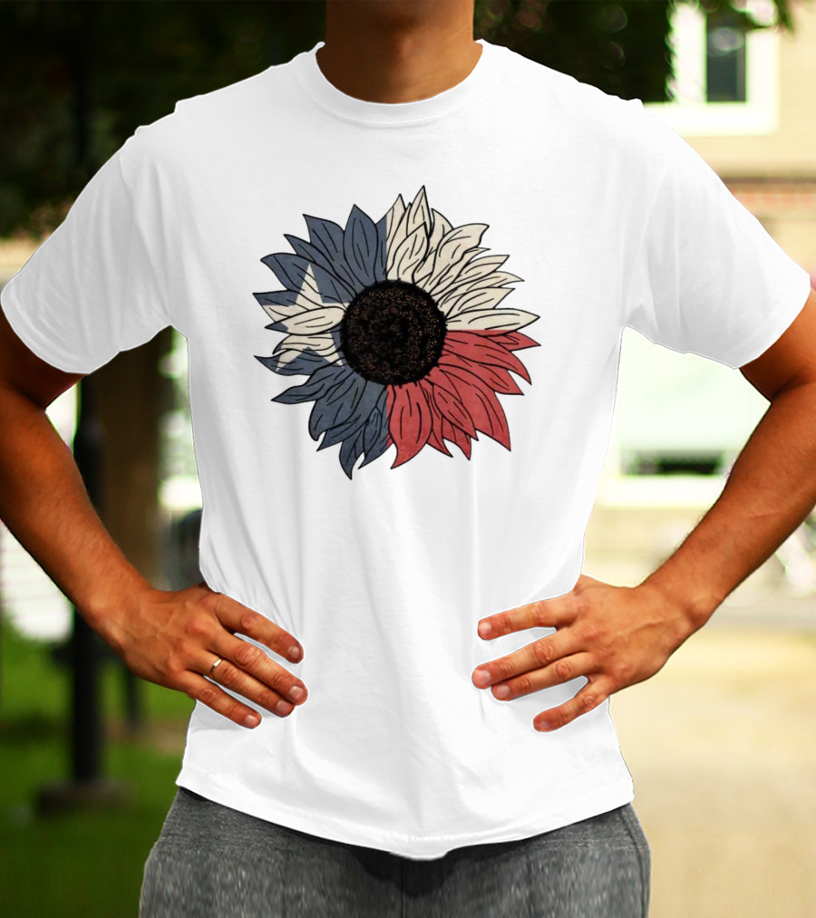 Texas Flag Sunflower Bloom T-Shirt
