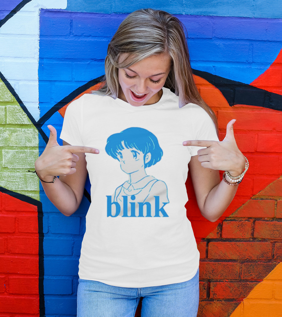Blink Anime Girl Blue T-Shirt