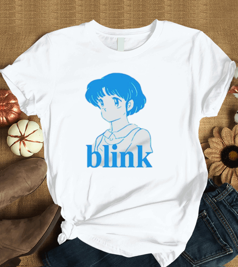 Blink Anime Girl Blue T-Shirt