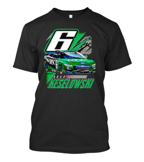 Brad Keselowski Number 6 RFK Racing Green Car T-Shirt