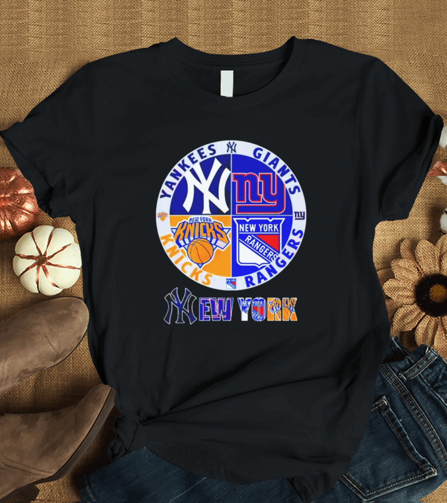 Yankees Giants Knicks Rangers New York T-Shirt