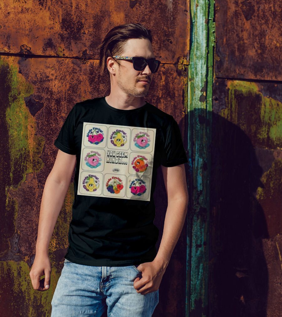 Kinda Fruity Cherry Pear Peach Cute Faces Vibes You Seem Kinda T-Shirt