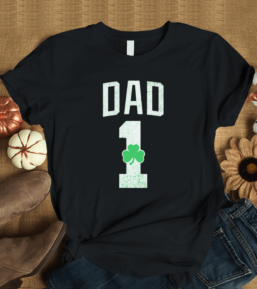 1 Dad Irish Shamrock T-Shirt
