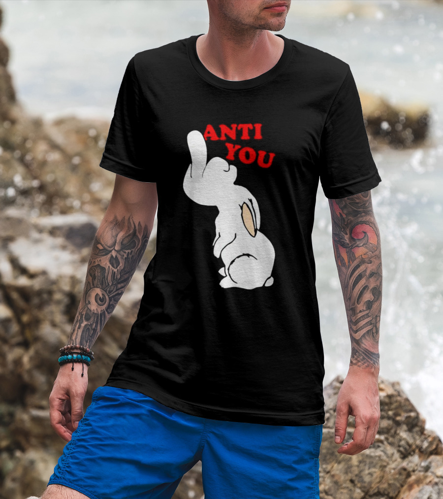 Bunny Anti You Middle Finger Gesture T-Shirt