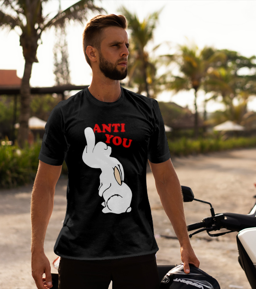 Bunny Anti You Middle Finger Gesture T-Shirt