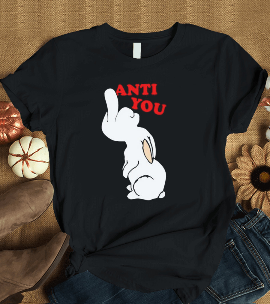 Bunny Anti You Middle Finger Gesture T-Shirt