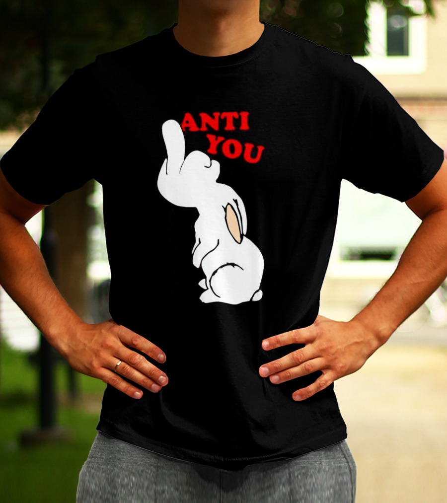 Bunny Anti You Middle Finger Gesture T-Shirt