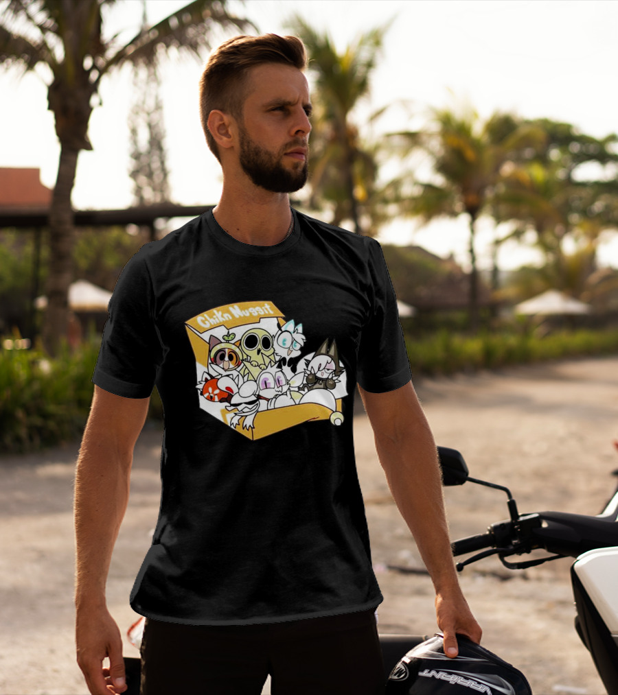 Chikn Nuggit Box Characters Packed In Cute Cartoon T-Shirt