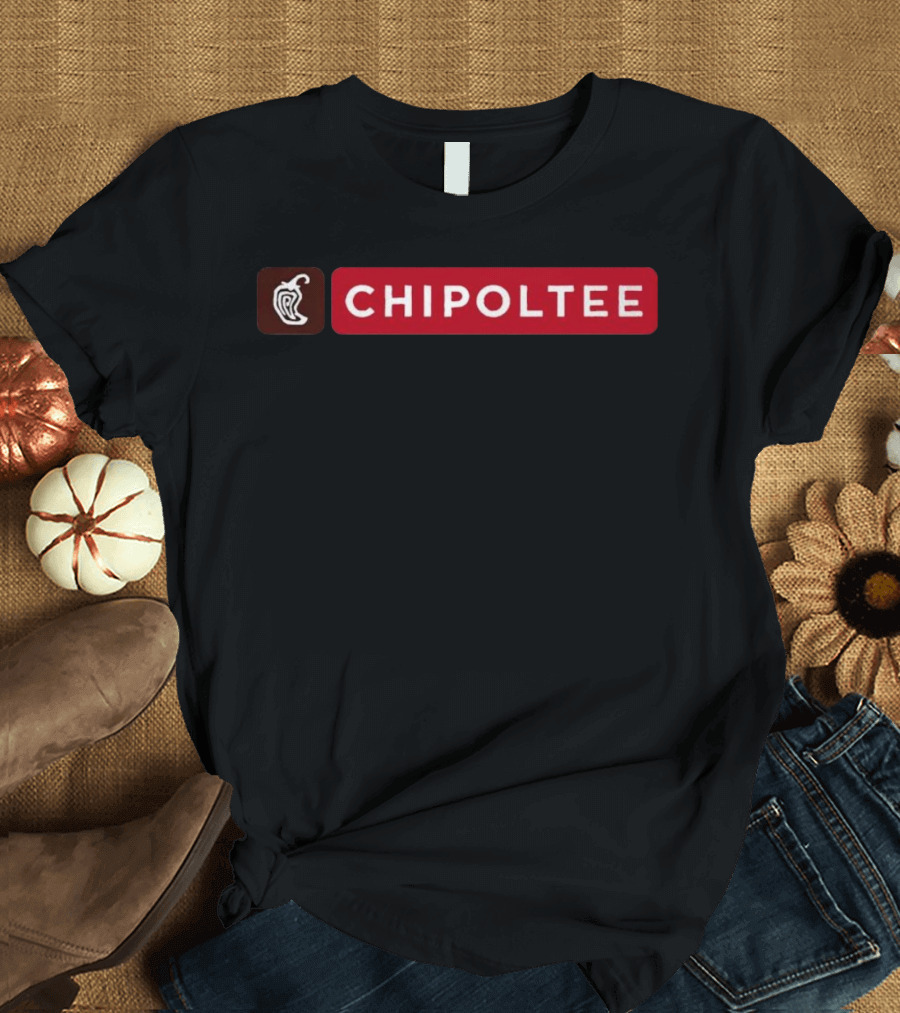 Chipoltee Red Square Logo Parody Chipotle Tex-Mex Food T-Shirt