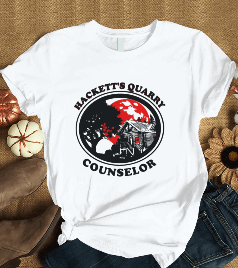 Hackett's Quarry Counselor Cabin Red Moon Forest T-Shirt