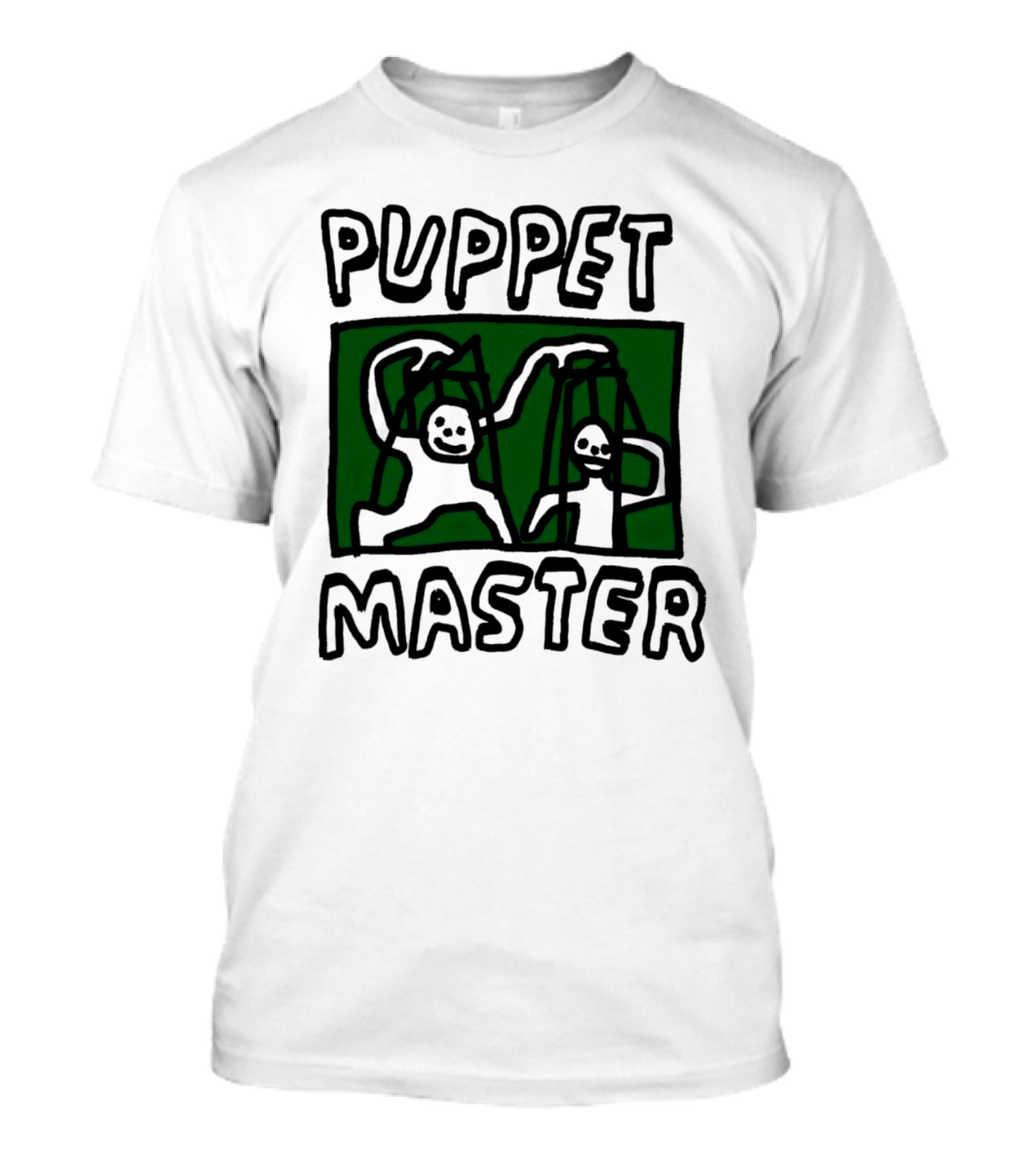 Puppet Master Playful Figures In Green Background T-Shirt