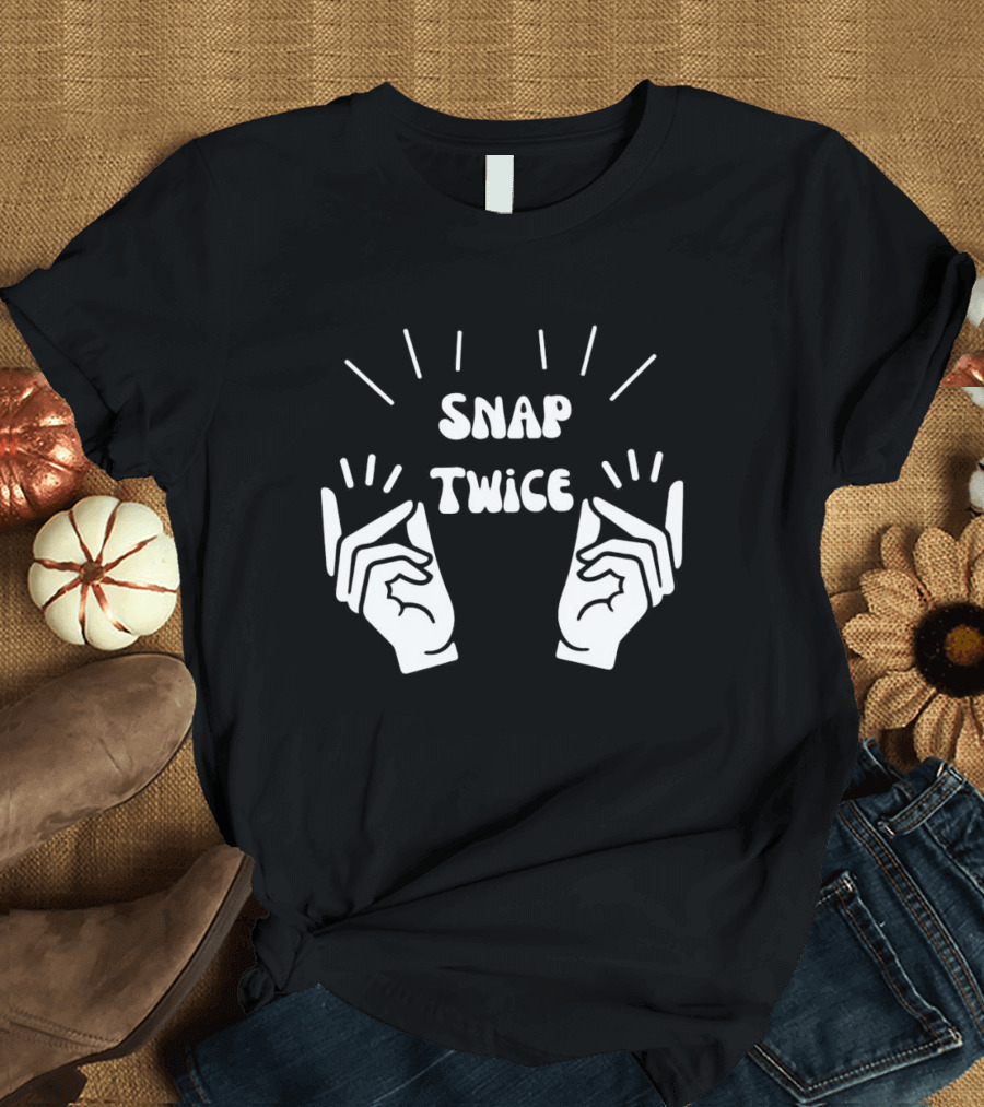 Snap Twice Fingers Illustrative Gesture T-Shirt