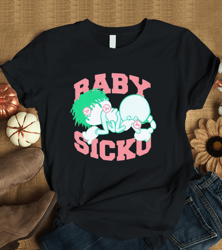 Baby Sicko Retro Cartoon Style Neon Elements T-Shirt