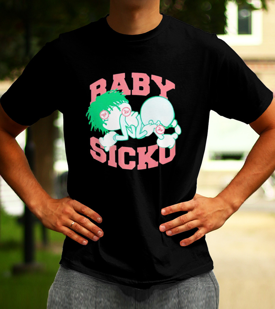 Baby Sicko Retro Cartoon Style Neon Elements T-Shirt