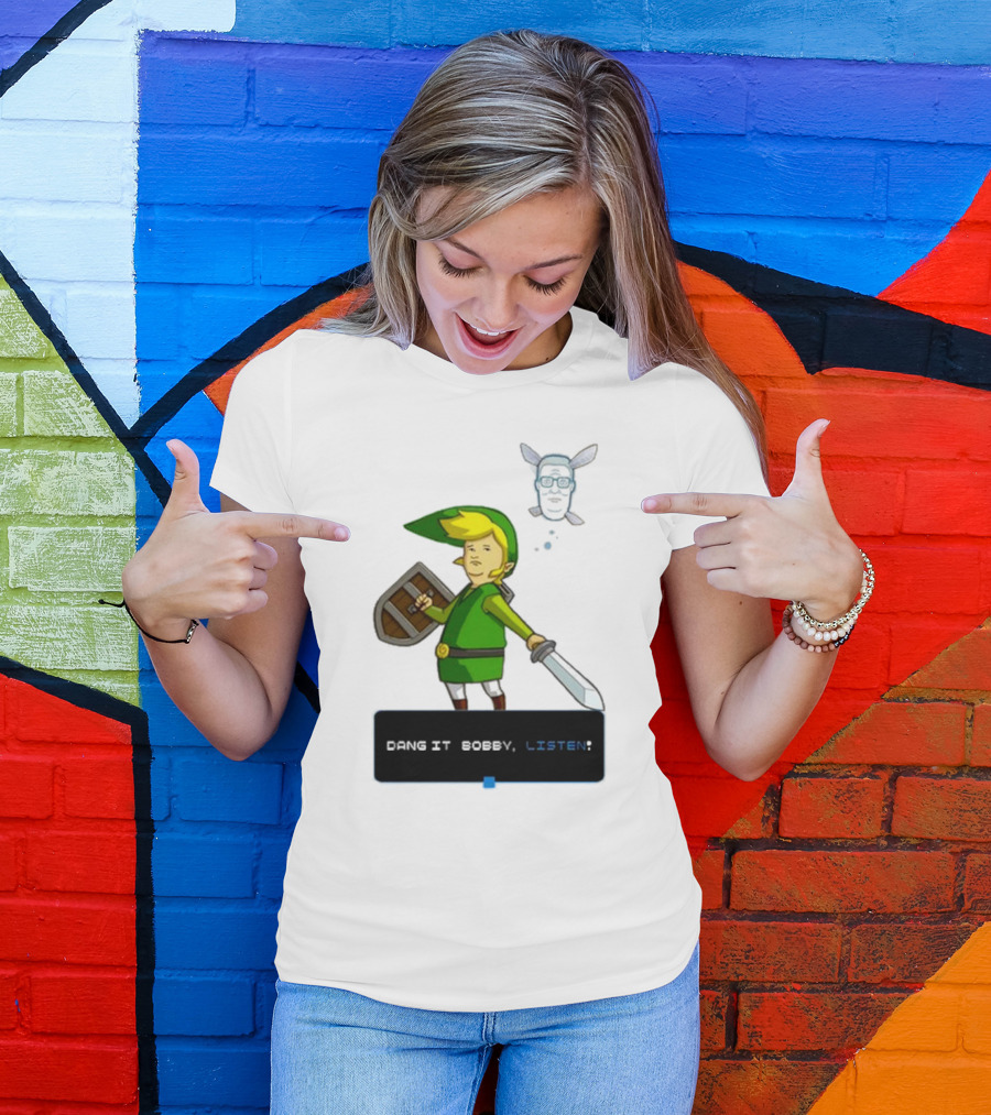Dang It Bobby Listen Link Parody Navi Crossover T-Shirt