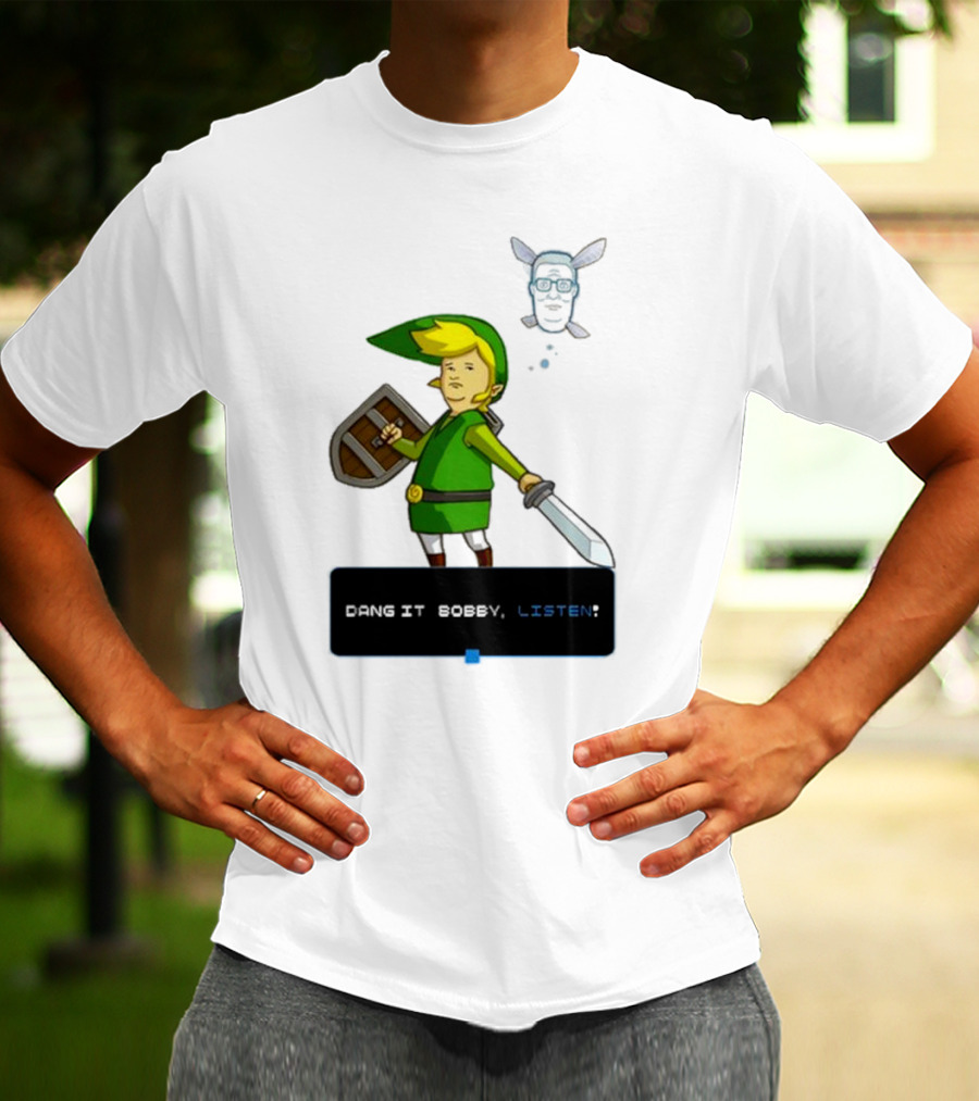 Dang It Bobby Listen Link Parody Navi Crossover T-Shirt