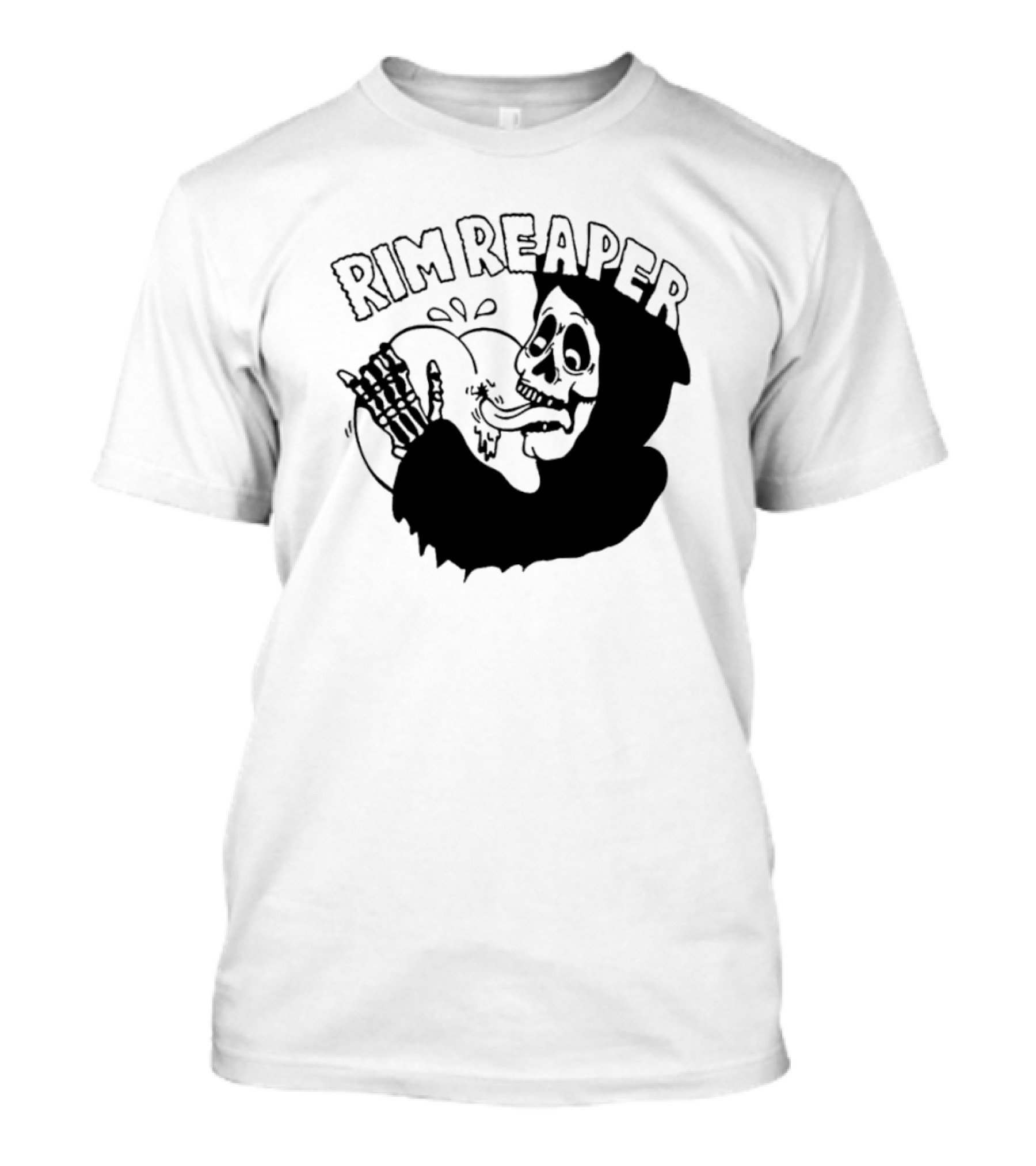 Rim Reaper Grim Reaper Skeleton With Tire T-Shirt