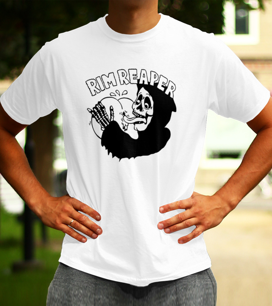 Rim Reaper Grim Reaper Skeleton With Tire T-Shirt
