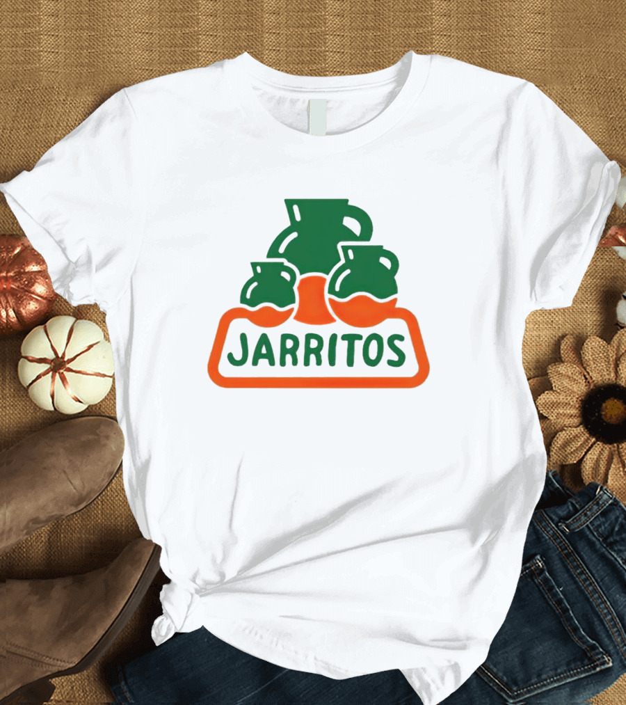 Jarritos Vintage Logo Icon Green Orange T-Shirt
