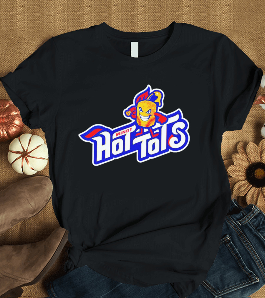Minot Hot Tots Flame Character T-Shirt