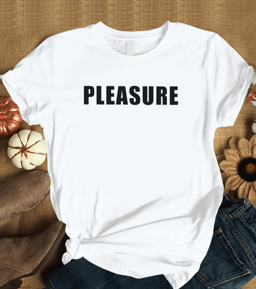 PLEASURE Black Bold Minimalist T-Shirt