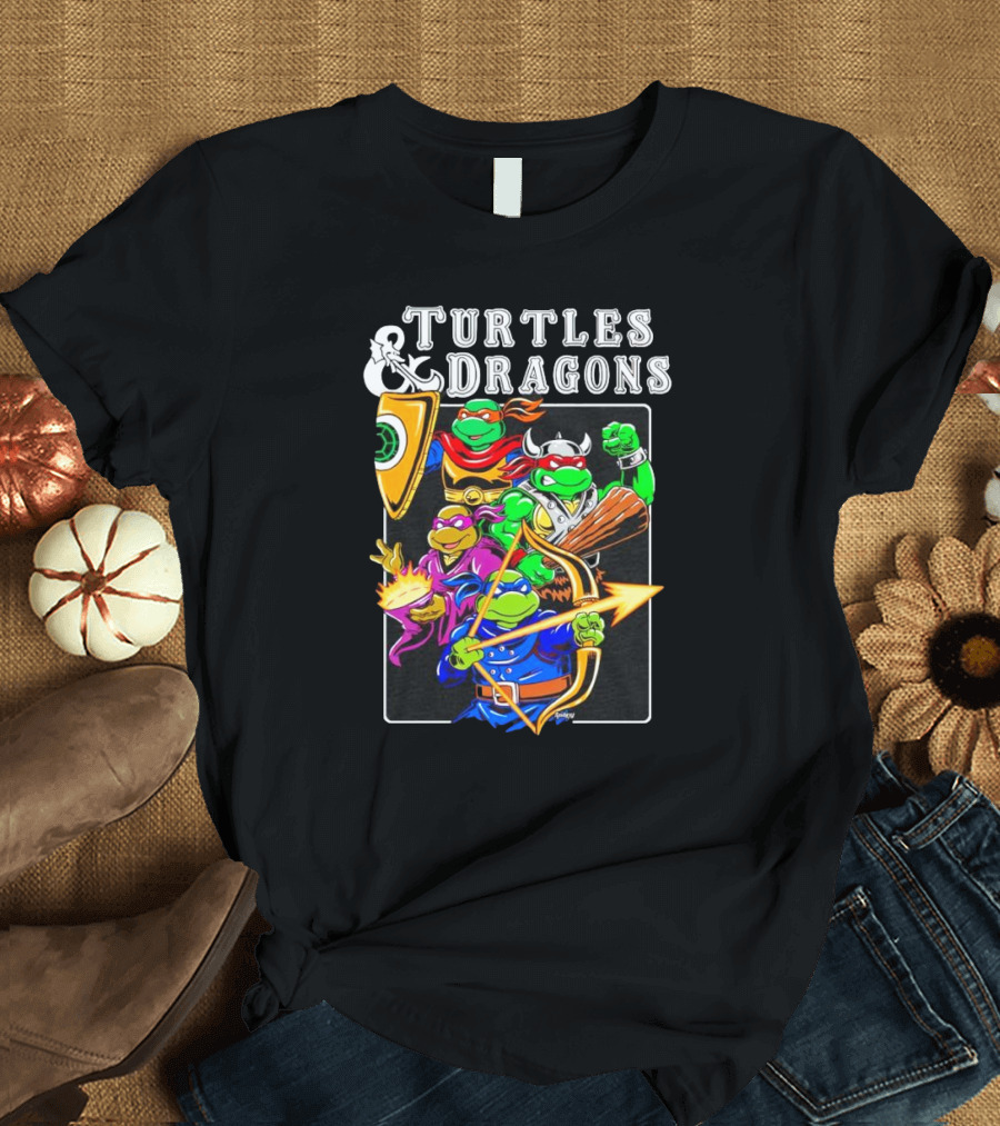 Turtles And Dragons Fantasy Adventure T-Shirt