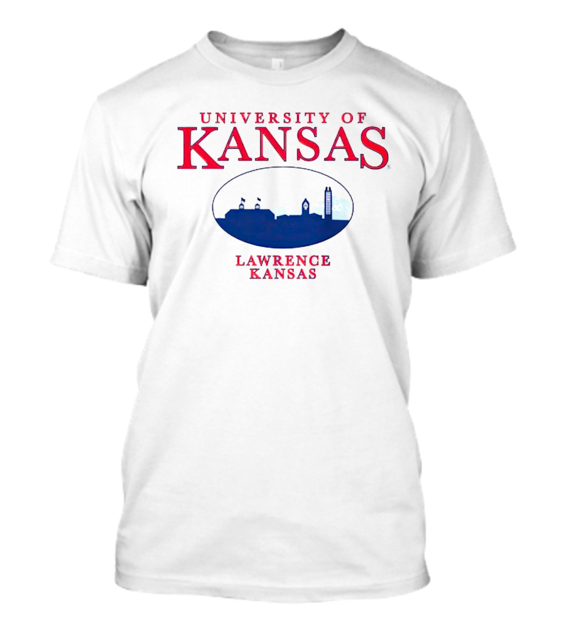 University Of Kansas Lawrence Skyline Kansas T-Shirt