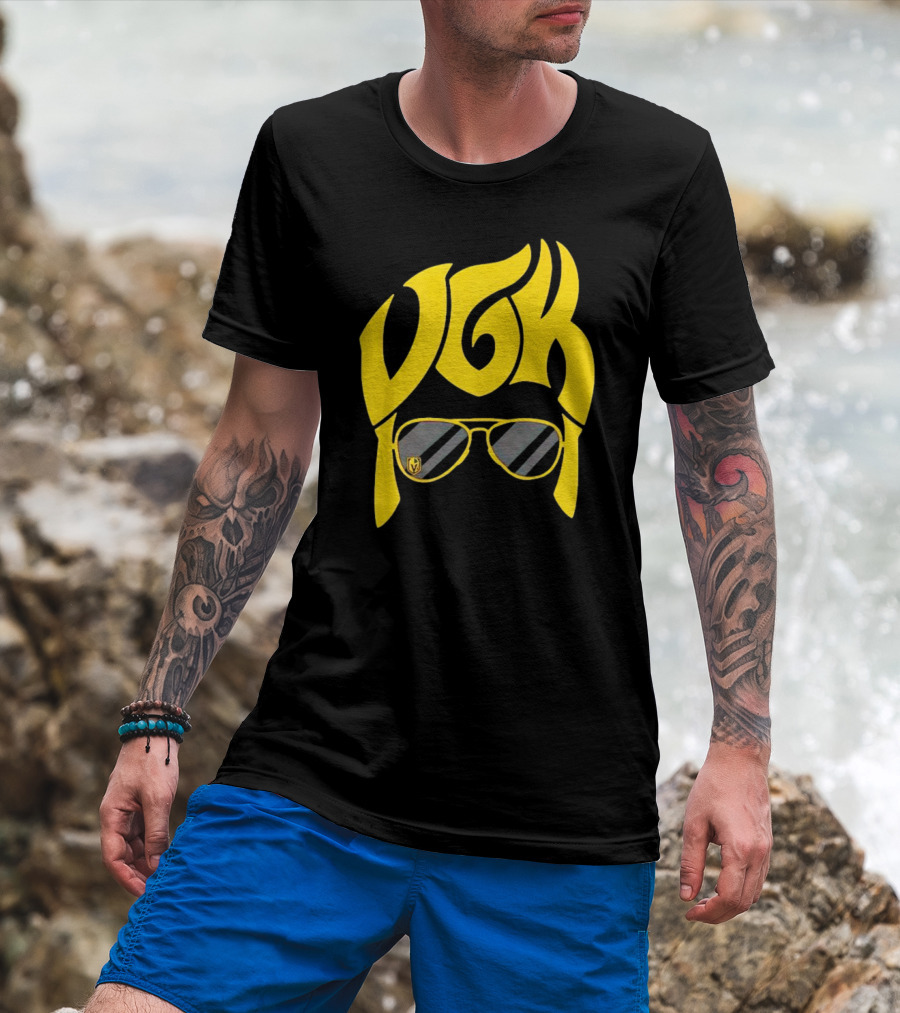 VGK Vegas Golden Knights Sunglasses Hair T-Shirt