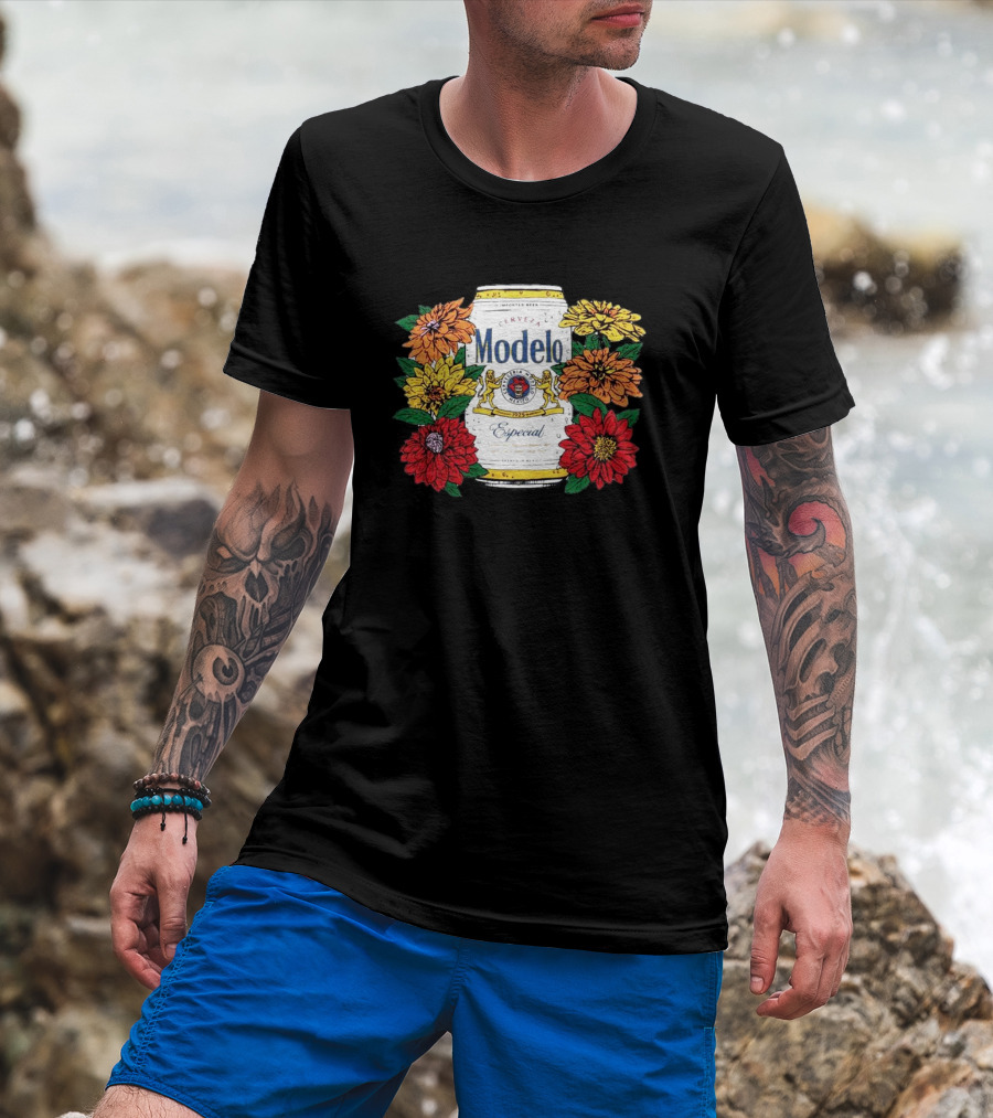 Cerveza Modelo Especial Floral Can T-Shirt