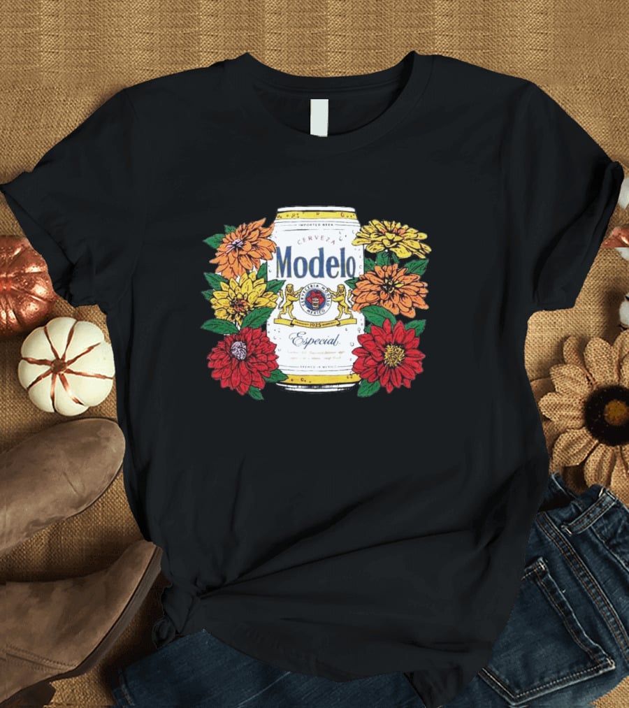 Cerveza Modelo Especial Floral Can T-Shirt