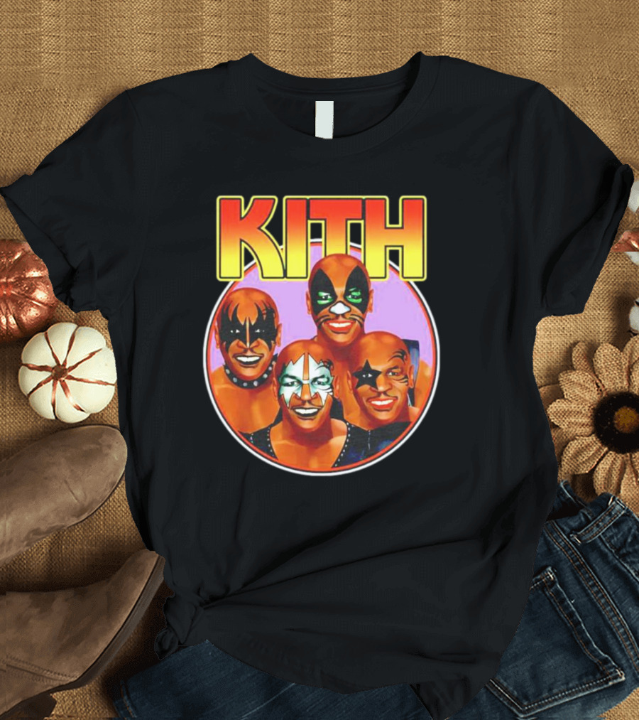 KITH Mike Tyson Kiss Band Makeup Group Image T-Shirt