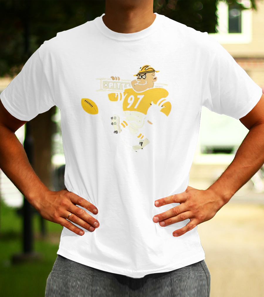 Pittsburgh Steeley 97 Retro Football Worker Mascot T-Shirt