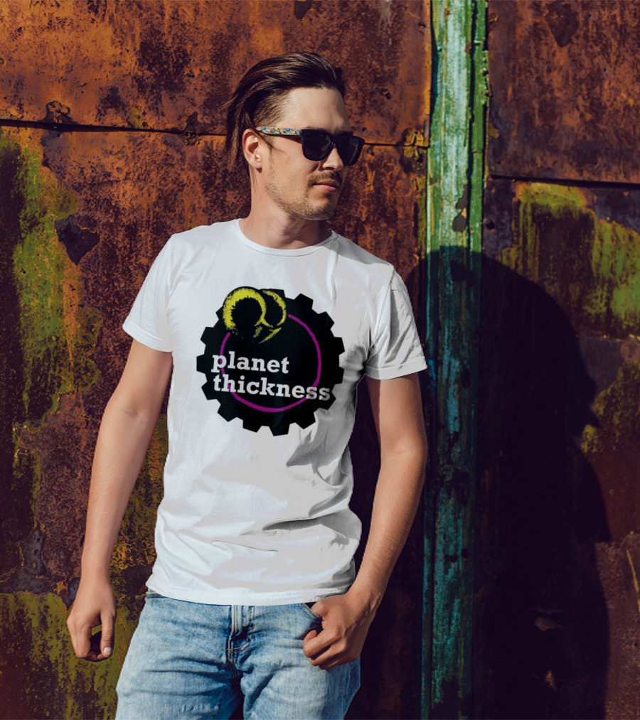 Planet Thickness Tennis Ball Circle Gear Emblem T-Shirt