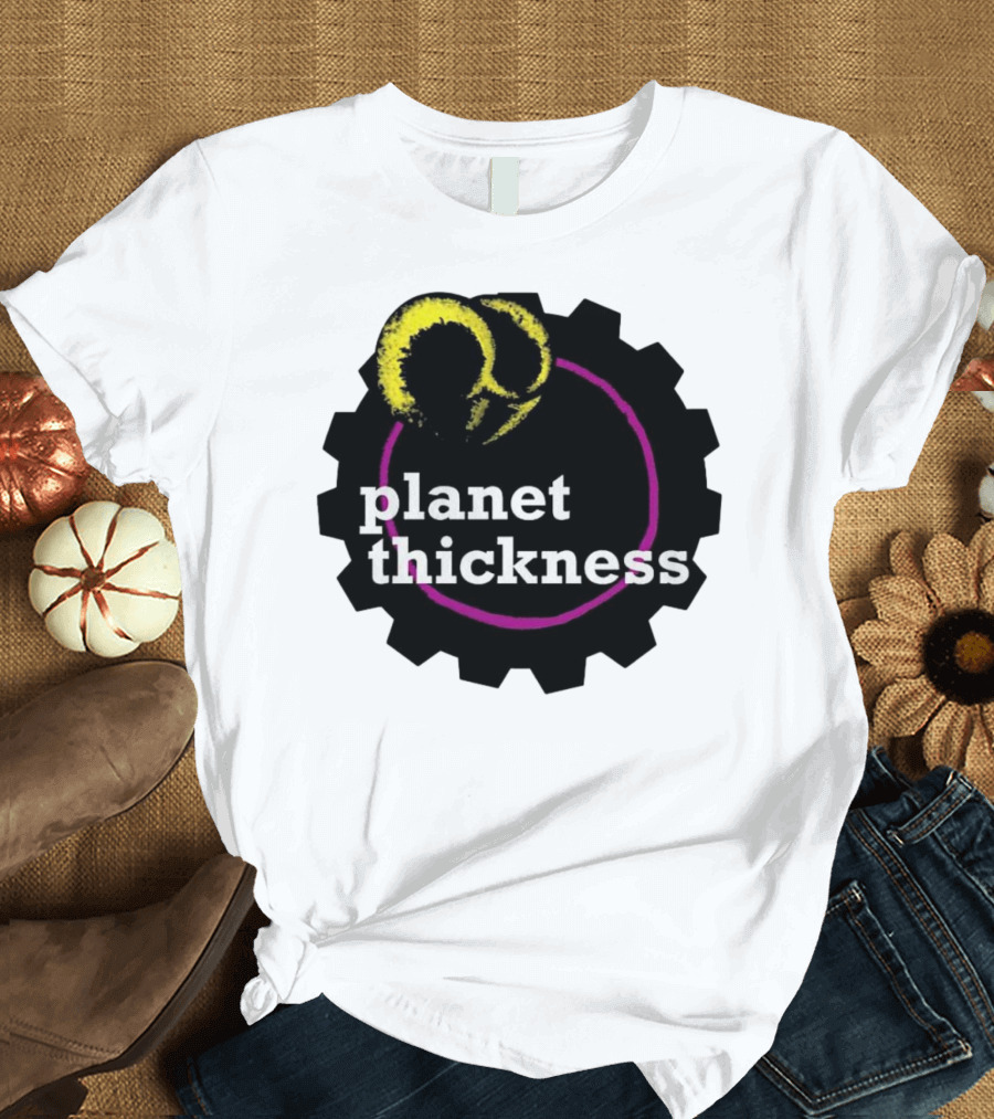 Planet Thickness Tennis Ball Circle Gear Emblem T-Shirt