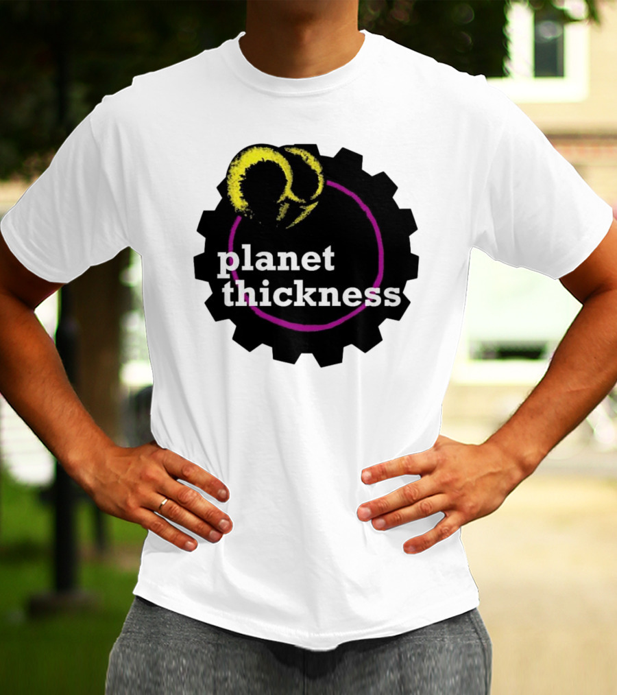 Planet Thickness Tennis Ball Circle Gear Emblem T-Shirt