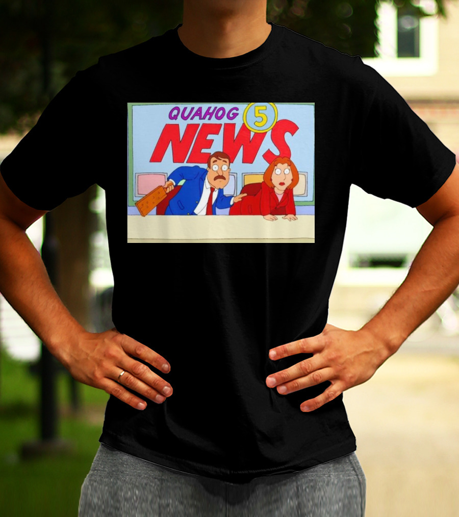 Quahog 5 News Family Guy Cartoon Scene T-Shirt