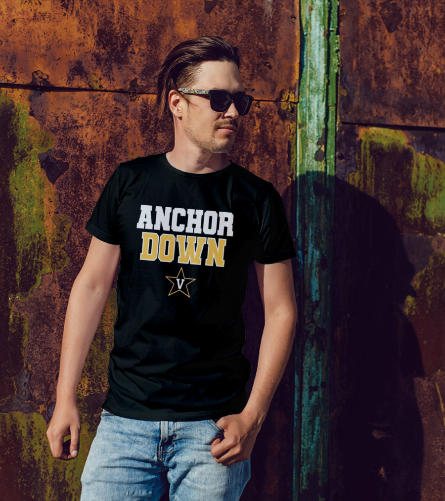 Vanderbilt Baseball Anchor Down Star V T-Shirt