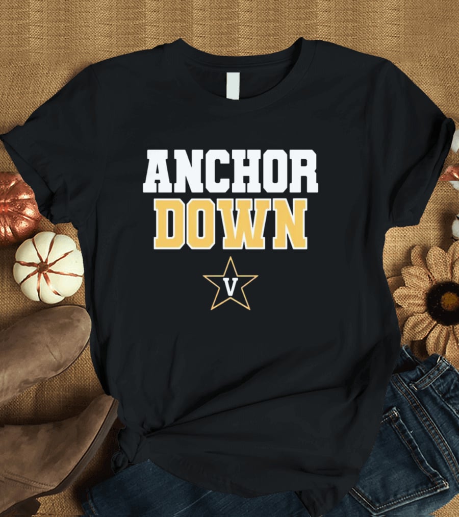Vanderbilt Baseball Anchor Down Star V T-Shirt
