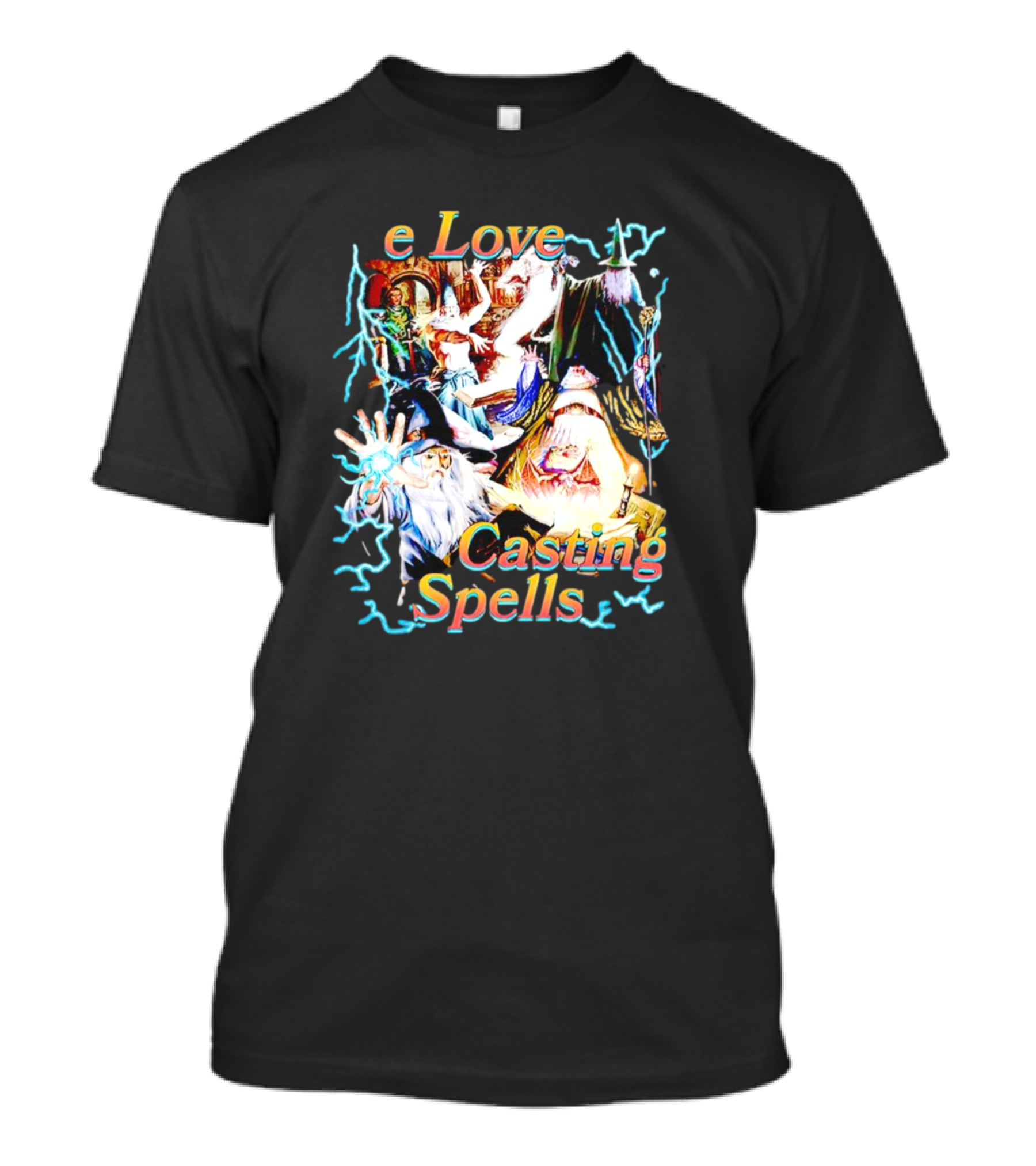 Love Casting Spells Wizards Lightning Magic T-Shirt