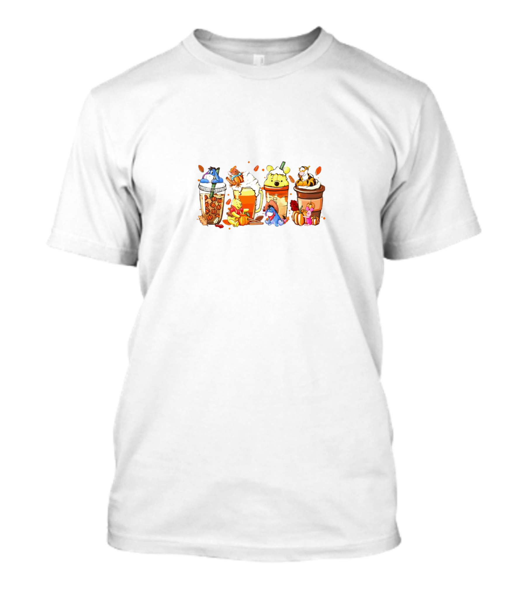 Winnie The Pooh Eeyore Tigger Piglet Coffee Latte T-Shirt