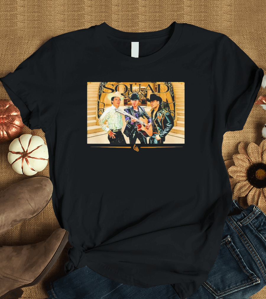 Guariz Squad Trio With Guitars And Staircase Background T-Shirt