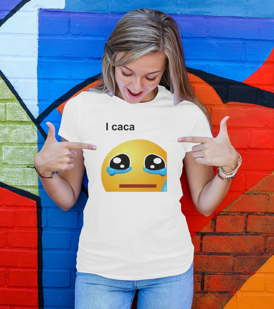 I Caca Crying Emoji Meme T-Shirt