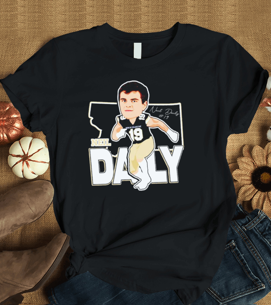 Neil Daily Noah Collective #19 Football Cartoon T-Shirt