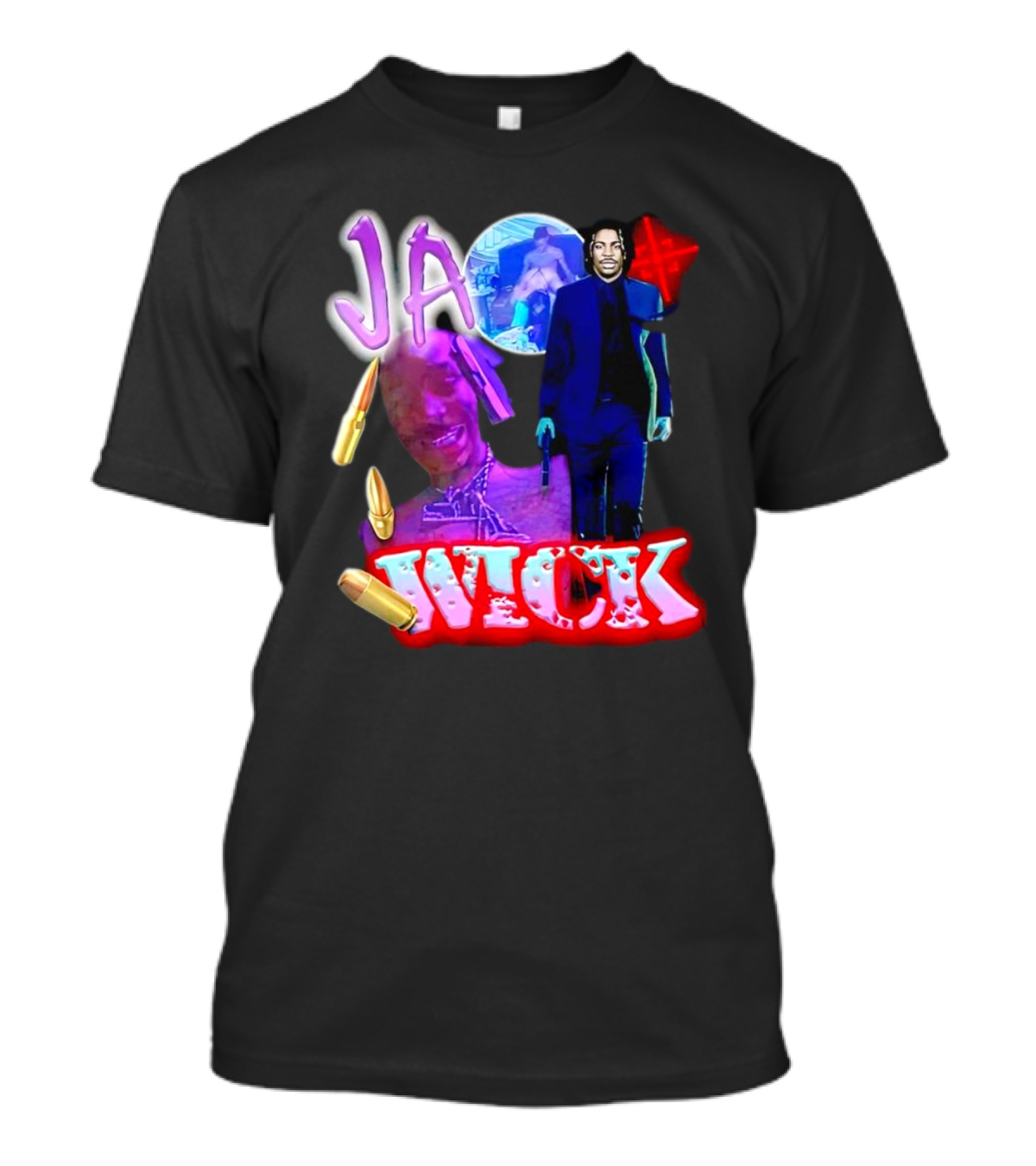 Ja Wick Bullet Portraits Action Concept T-Shirt