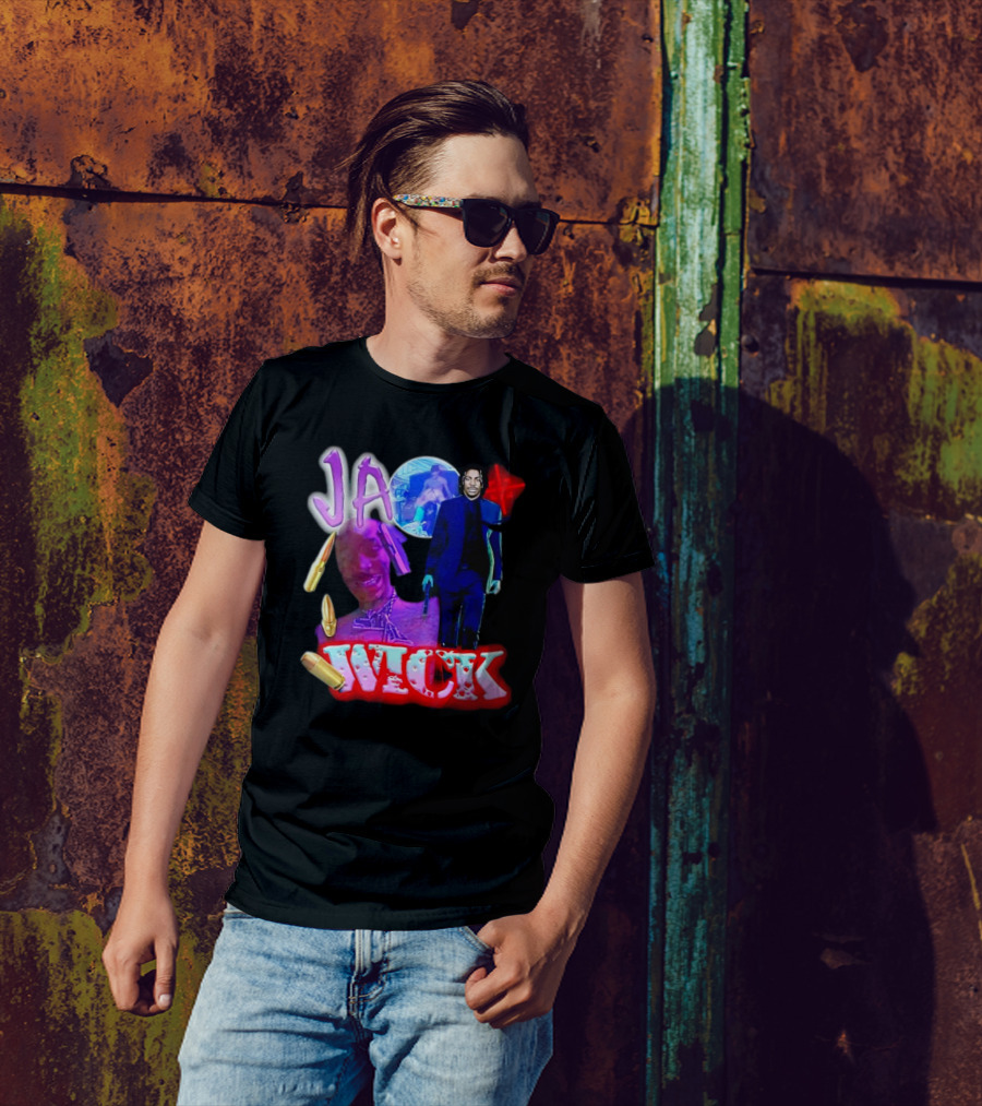 Ja Wick Bullet Portraits Action Concept T-Shirt