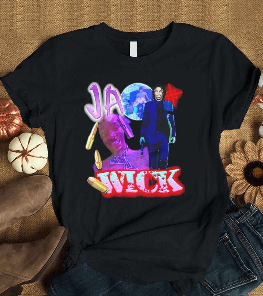 Ja Wick Bullet Portraits Action Concept T-Shirt
